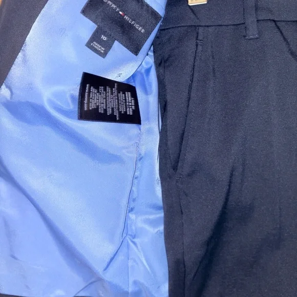 Boys Size 10 Tommy Hilfiger 2-Piece Suit Navy Blue Blazer + Pants - Picture 4 of 11